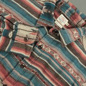 Faherty Organic Cotton Tribal Print Flannel Shirt